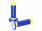 Jeu de poignées Doppler Grip 3D bleu / blanc / jaune fluo