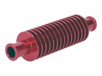 Refroidisseur à flux / mini refroidisseur en aluminium rouge rond (133mm) Raccord de tuyau de 17mm