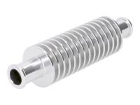 Refroidisseur à flux / mini refroidisseur en aluminium argenté rond (133mm) Raccord de tuyau de 17mm