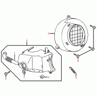 E01 Déflecteur d'air et couvercle de cylindre