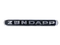 Autocollant emblème noir / chrome 130 x 16,5mm en aluminium allongé pour Zündapp
