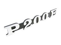 Signe / lettrage "P200E" pour le panneau latéral de la Vespa P 200 E