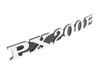 Signe / lettrage "PX200E" pour le panneau latéral de la Vespa PX 200 E