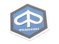 Emblème Piaggio pour collage hexagonal 25x30mm aluminium pour cascade pour Vespa PX, PE 80, 125, 200