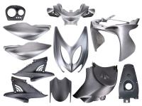Kit carénages noir / gris, mat 11-pièces pour Yamaha Aerox, MBK Nitro 50ccm -2013