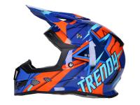 Casque Motocross Trendy T-902 Dreamstar bleu / orange - différentes tailles