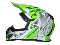 Casque Motocross Trendy T-902 Dreamstar blanc / vert - différentes tailles