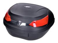 Top Case mallette DMP noire, réflecteur rouge 51L