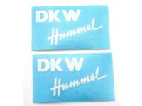 Jeu d'autocollants pour cadre, blanc, décor, inscription Germany pour DKW Hummel
