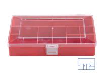 Coffret de tri Hünersdorff, Compact (170x250x46mm) 8 compartiments, rouge, polystyrène