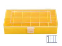Coffret de tri Hünersdorff, Compact (170x250x46mm) 12 compartiments, jaune, polystyrène