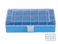 Coffret de tri Hünersdorff, Compact (170x250x46mm) 18 compartiments, bleu, polystyrène