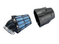 Filtre à air Polini Blue Air Box 32mm 30° noir-bleu