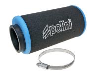 Filtre à air Polini Evolution 60mm droit noir-bleu