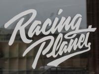 Autocollant Racing Planet 200x115mm blanc