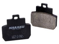 Plaquettes de frein Naraku organique pour Gilera RC 500i, Piaggio MP3, X8, X9, Vespa GTV