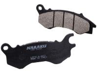 Plaquettes de frein Naraku organique pour Honda PCX 125, NSC, Vision, Peugeot, Torrot