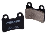 Plaquettes de frein Naraku organique pour Italjet Jet-Set, Peugeot Elystar, Yamaha DT