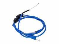 Câble de gaz complet Doppler PTFE bleu pour Derbi Senda DRD X-Treme 11-, DRD Racing 11-, Aprilia RX 50, SX 50 11-, Gilera RCR, SMT 11-