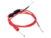 Câble de gaz complet Doppler PTFE rouge pour Derbi Senda DRD X-Treme 11-, DRD Racing 11-, Aprilia RX 50, SX 50 11-, Gilera RCR, SMT 11-